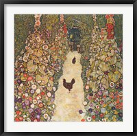 Garden Path with Chickens, 1916 Fine Art Print