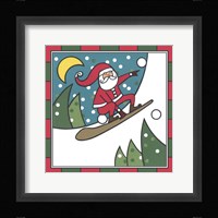 Santa Snowboard 2 Framed Print