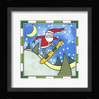 Santa Snowboard 3 Fine Art Print