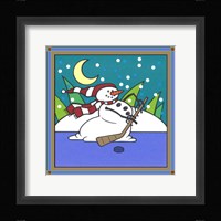 Coalman The Snowman Hockey 1 Framed Print