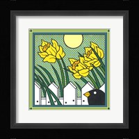 Daffodils 2 With Kernal The Crow Fine Art Print