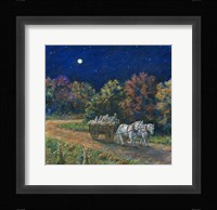 Moonlight Hayride Fine Art Print