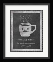 Face Coffee Framed Print