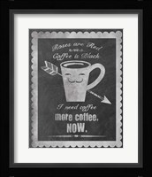 Roses Coffee Framed Print