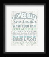 Shower Rules Fine Art Print