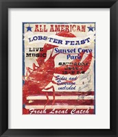 All American Lobster Framed Print