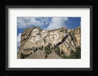 Mount Rushmore And Eagle Fine Art Print