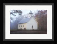 Primitive Baptist Church Fog Fine Art Print