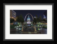 St. Louis At Night Framed Print