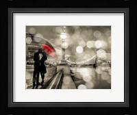 Kissing in London (detail, BW) Fine Art Print