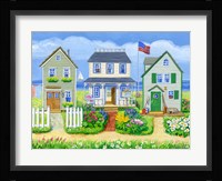 Beach Cottages Framed Print