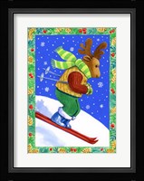 Downhill Racer Moose Fine Art Print