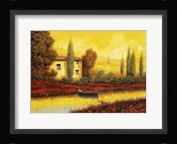 Al Tramonto sul Fiume Fine Art Print