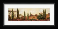Tre case Tra I Papaveri Fine Art Print