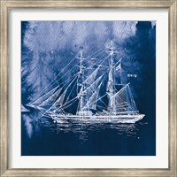 Sailing Ships IV Indigo Fine Art Print