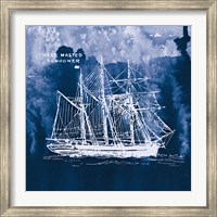 Sailing Ships II Indigo Fine Art Print