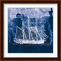 Sailing Ships II Indigo Fine Art Print