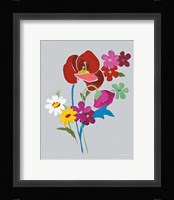 Alpine Bouquet II Gray Framed Print