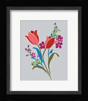 Alpine Bouquet IV Gray Framed Print