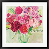 Pink and Red Florals Framed Print
