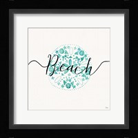 Sea Charms II Teal Framed Print