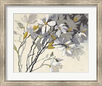 Magnolias Yellow Gray Fine Art Print