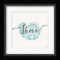 Sea Charms IV Teal Framed Print