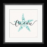 Sea Charms I Teal Framed Print