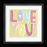 Words of Love II Framed Print