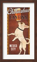 White Chihuahua on Red Fine Art Print