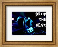 Drop The Beat - Navy and Cyan Fine Art Print