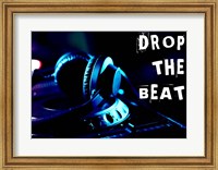 Drop The Beat - Navy and Cyan Fine Art Print