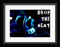 Drop The Beat - Navy and Cyan Fine Art Print