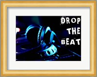 Drop The Beat - Navy and Cyan Fine Art Print