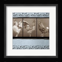 Rooster Ware Aqua II Framed Print