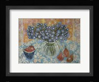 Blue Flowers On A Hawaiian Cloth Fine Art Print