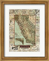 California Bicycle Map Fine Art Print
