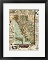 California Bicycle Map Fine Art Print