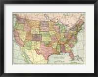 USA Map Fine Art Print