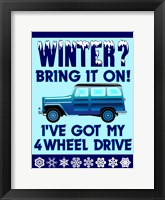 Winter Bring It 4WD Framed Print