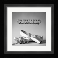 Train Like A Beast Grayscale Framed Print
