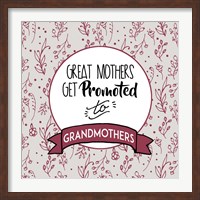 Great Mothers Get Promoted To Grandmothers Red Fine Art Print