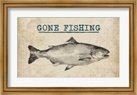 Gone Fishing Salmon Black and White Fine Art Print