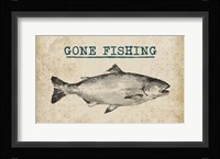Gone Fishing Salmon Black and White Fine Art Print