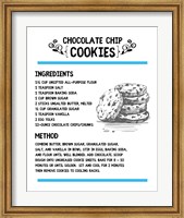 Chocolate Chip Cookies Recipe White Background Fine Art Print