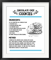 Chocolate Chip Cookies Recipe White Background Fine Art Print