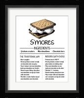 S'mores Recipe White Background Fine Art Print