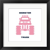Monster Truck Graphic Pink Part II Framed Print