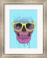 Pop Art Skull With Glasses Fine Art Print