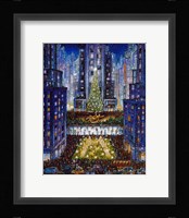 Rockefeller Center 2 Blue Fine Art Print